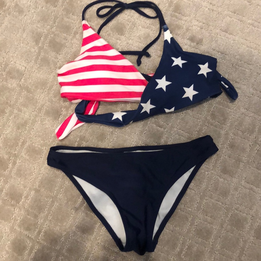 Red and navy blue  swimsuit